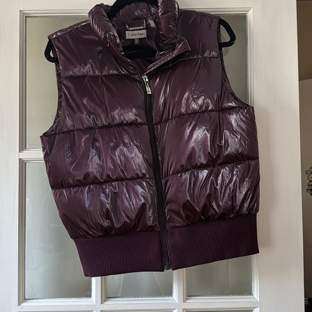 Puffer vest purple medium